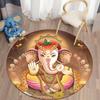 Ganesha Ronde Tapijten Voor Woonkamer Slaapkamer Tapijt Zacht фланелевой коврик в богемном стиле Kamer Tapijt Tapis домашний декор