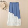 Женские повседневные лоскутные свободные юбки миди