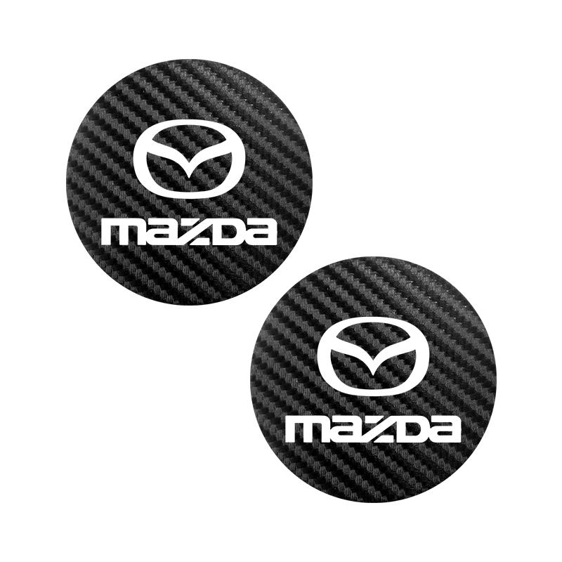 2Pcs Car coaster water anti slip pad silicone waterproof interior accessories For Mazda 3 6 CX5 2 CX3 CX9 MX5 RX8 Axela Demio