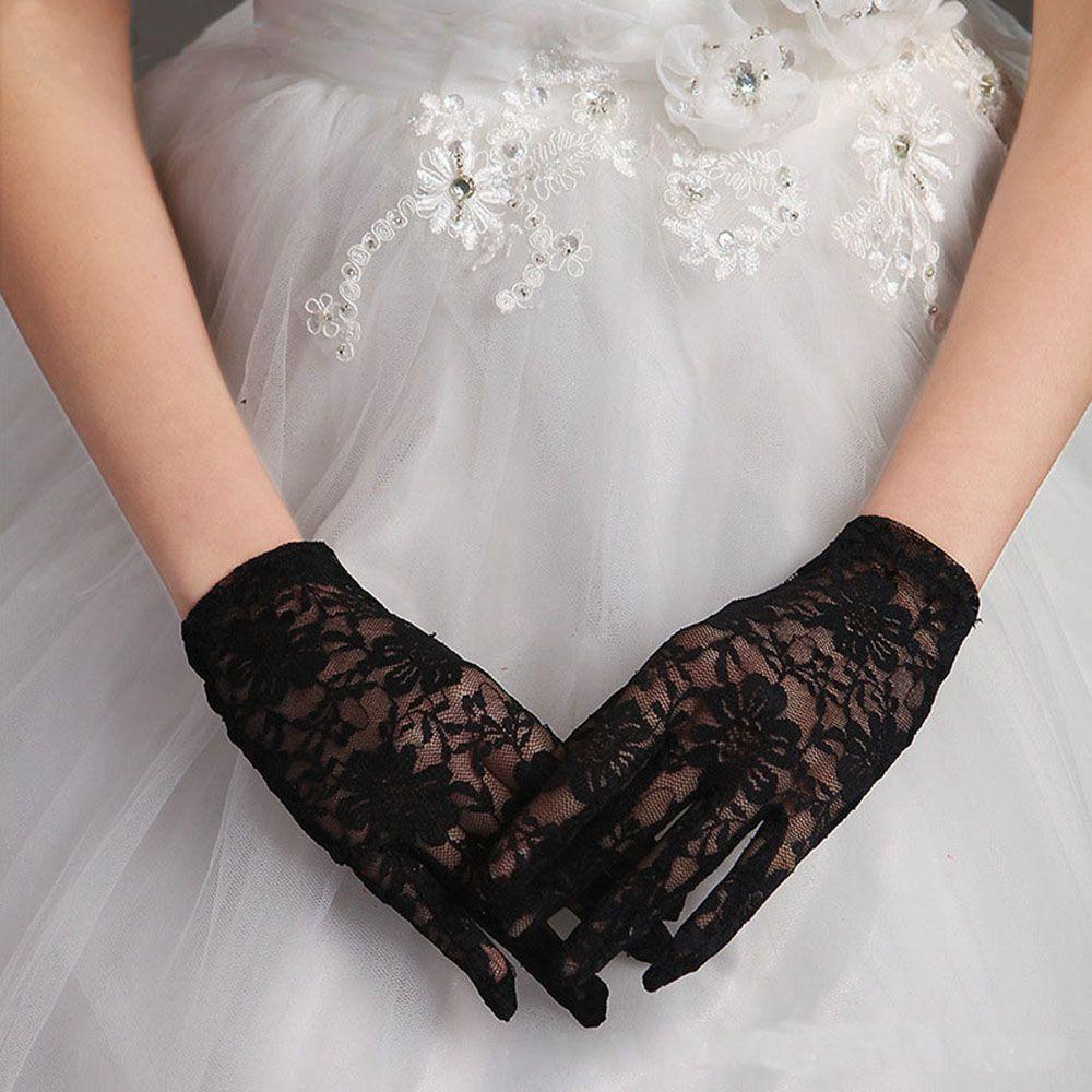 Party Dress Bridal Gown Mittens Cycling Driving Mittens Wedding Bridal Gloves Lace Gloves