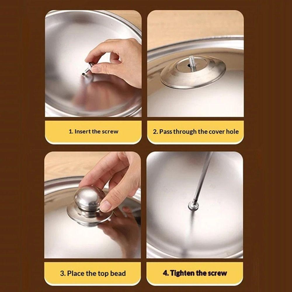 Stainless Steel Wok Pot Lid 28-42cm Kitchen Food Lid New Bowl Cover Restaurant Kitchenware
