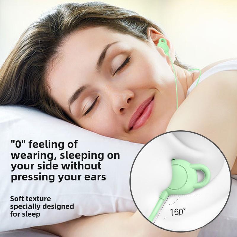 Беспроводные наушники Bluetooth для сна, комфортный и безболезненный сон на боку без давления, крепление на шею, спортивные наушники для бега с шумоподавлением