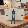 Indoor Holiday Table Decor Halloween Wooden Photo Frame, Pumpkin Ghost Cat Cutout Picture Autumn Tabletop Decoration Holder, Double-sided for