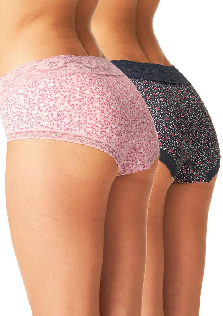 Figi damskie klasyczne (2 pack) w subtelnej kobiecej kolorystyce LPC 640 Key
