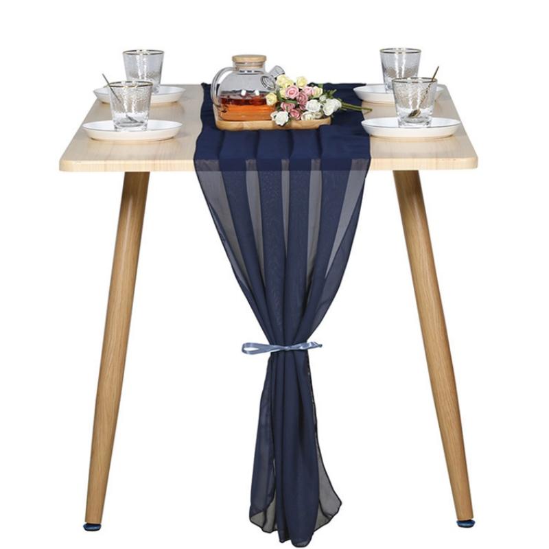 Новый шифоновый настольный флаг в европейском и американском стиле, декоративный настольный флаг, свадебное украшение, настольный флаг из шифоновой пряжи