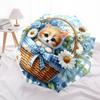 1pc Kitten Basket Automatic Folding Umbrella, 8 Ribs Iron Frame, Suitable for Outdoor Travel and Daily Use yy251120256