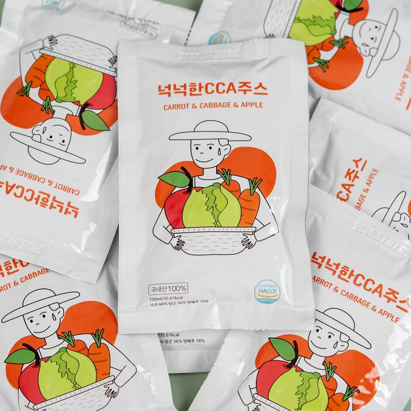 Сок домашнего отжима NFC real CCA, 100 мл, 30 шт.