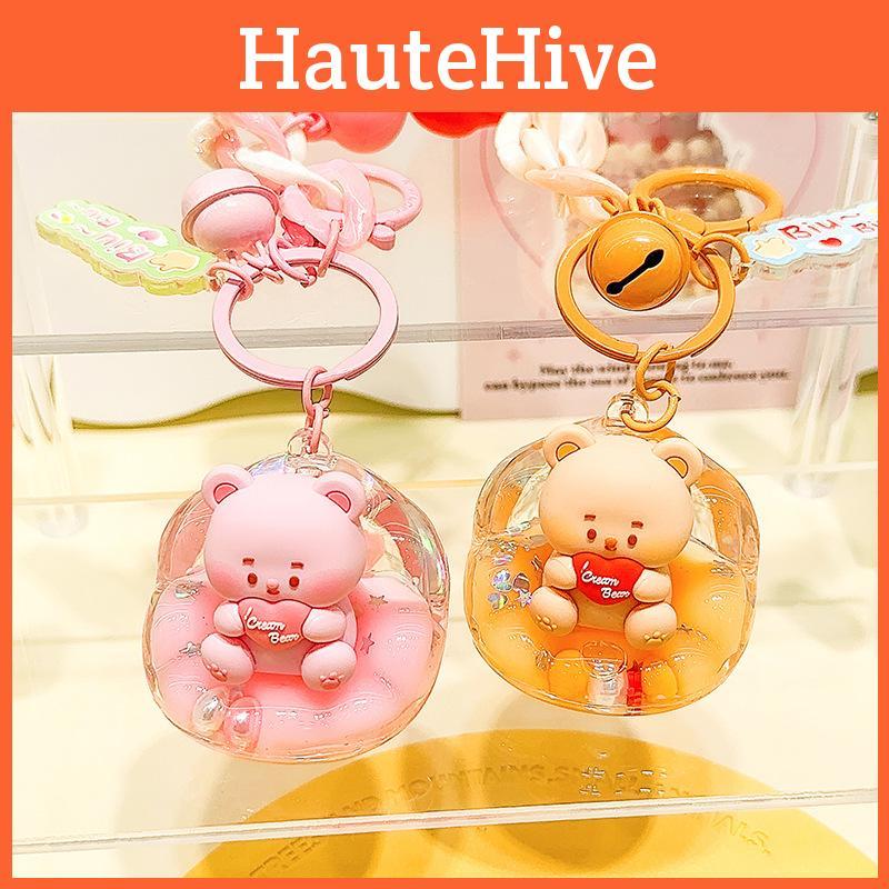 И Забавный Очаровательный Кремовый Мишка Брелок для Ключей Дивана Красочный Акриловый Брелок для Подарков