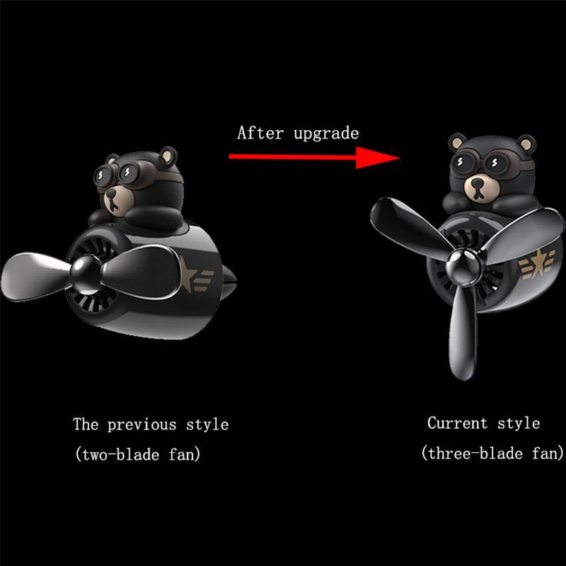 Car Fragrance Auto Air Freshener Cool Bulldog Pilot Rotating Propeller Air Outlet Perfume Flavoring Accessories