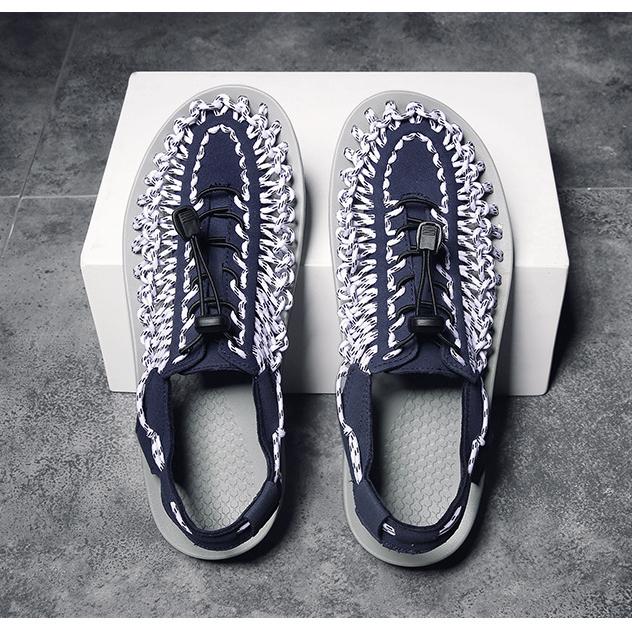 Новые дышащие сандалии размера 35-46, женские модные повседневные тканые сандалии, пляжная женская обувь, обувь для пар