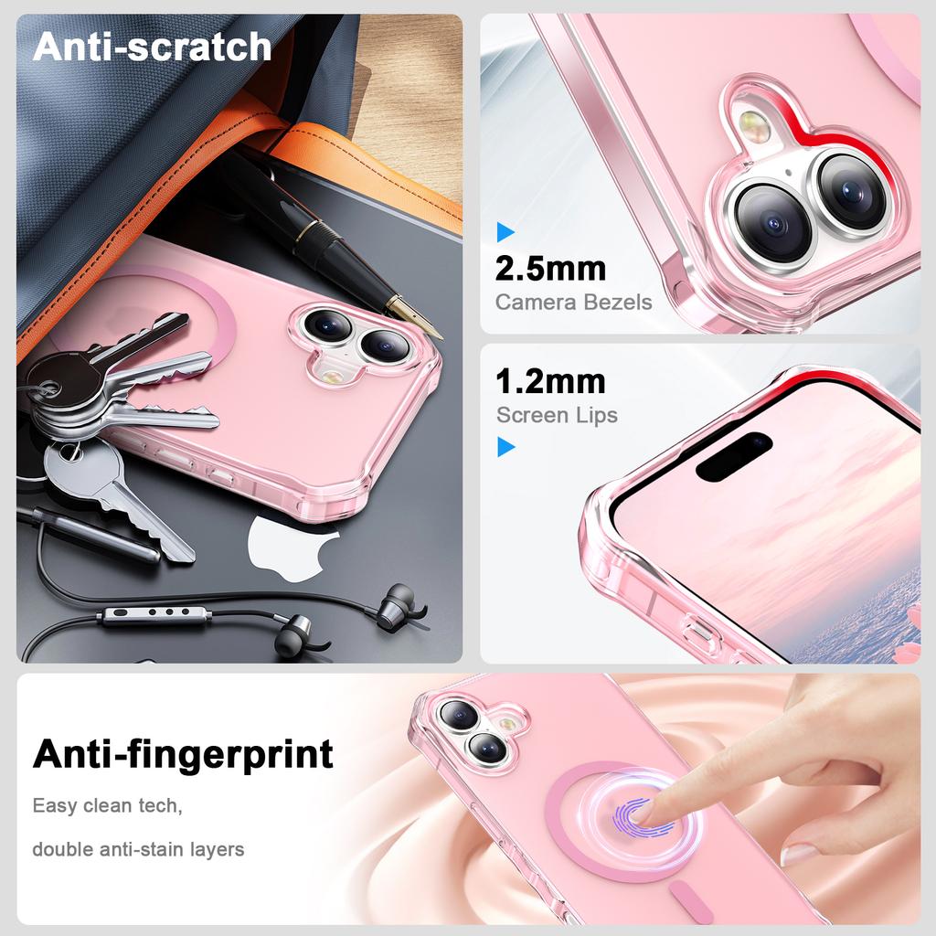For iPhone Air Case Compatible with MagSafe Small Wavy Edge PC+TPU Phone Cover