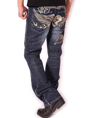 Vanson Skull Wing Потертый Деним SP-B-14 Размер 34
