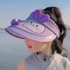 Летняя детская шляпа с вентилятором Солнцезащитная шляпа Мужская и женская Солнцезащитная шляпа Мультяшная Милая Защита от солнца Большая шляпа Шляпа с открытым верхом