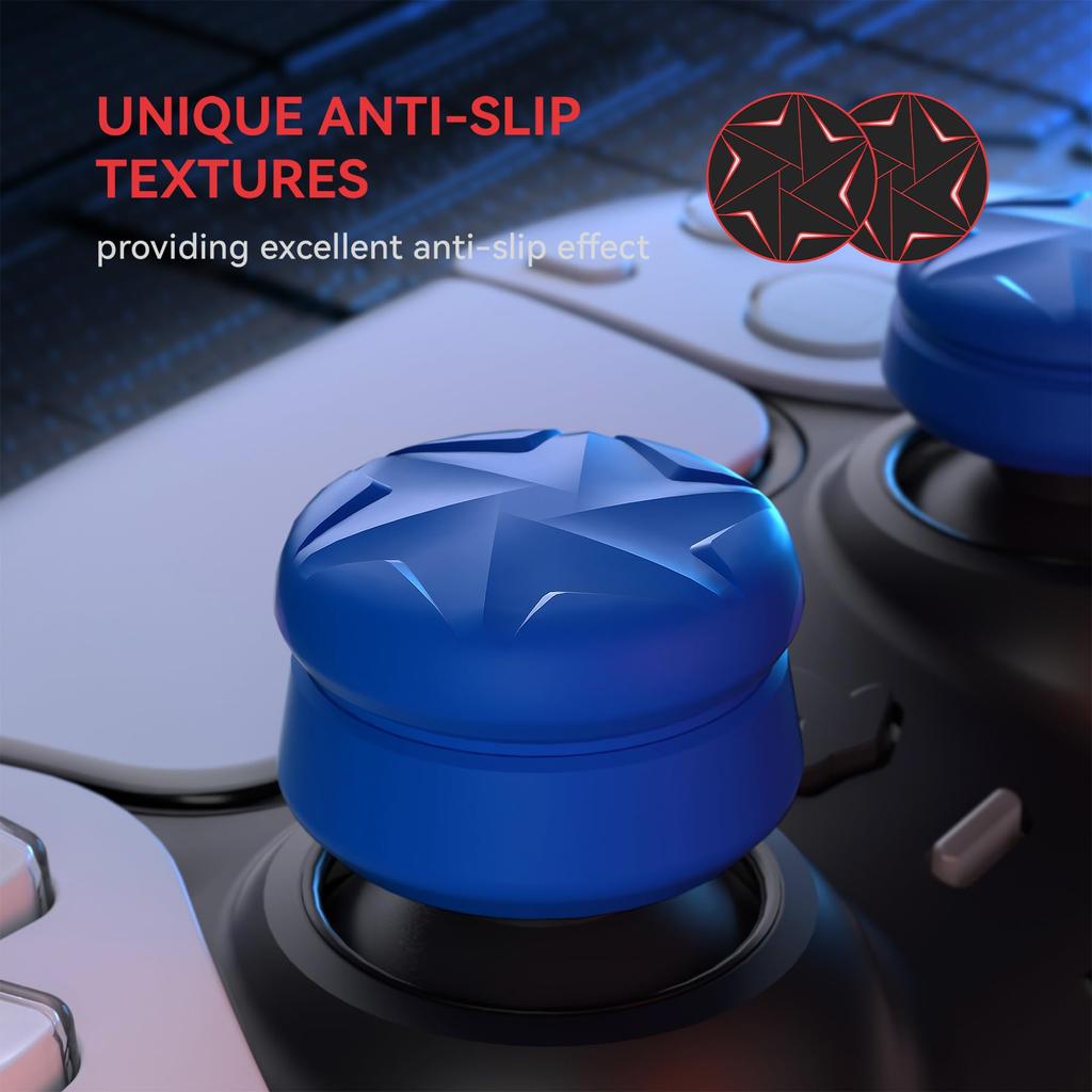 PlayVital Thumb Cushion Cap Cover Thumb Grip for PS5 PS4 Thumbstick Grip Cover for Xbox Core Xbox One Elite Series 2 Wireless Thumb Grip Cap for