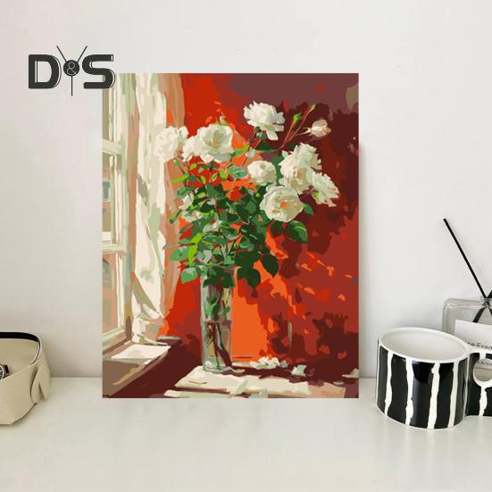 1 комплект для самостоятельной рисования маслом для взрослых с деревянным мольбертом, набор для самостоятельной раскраски по номерам, набор для развития практических навыков