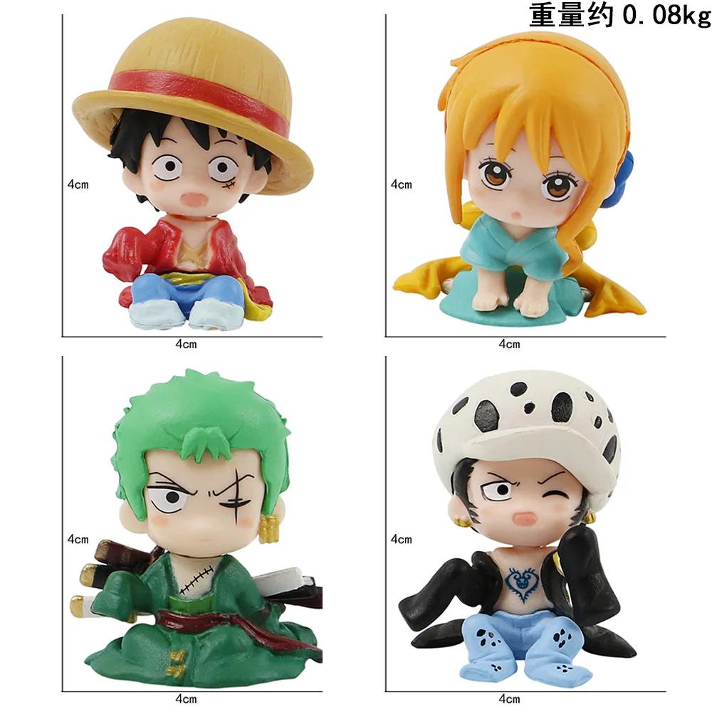 Аниме Персонаж One Piece Луффи Декоративная Игрушка для Спальни Мальчиков и Девочек Каваи ПВХ Материал Креативная Модель Кукла Мультяшный Подарок
