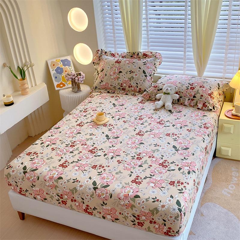 100% хлопок простыня на резинке в цветочном стиле покрывало для кровати приятное для кожи простыня 90/100/120/150/180 см постельное белье Sabanas (Нет наволочки)