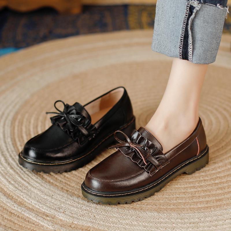 Модные женские броги Женские туфли Оксфорды на платформе Балетки Британский стиль Винтажные Вырезы Плоские Повседневные Женские туфли Оксфорды Ретро