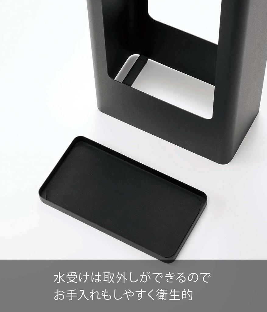 Yamazaki Jitsugyo Slim Usa Tate Black Ш22XГ12XВ50 см Башня со съемным поддоном для воды Высота 50 см Устойчивая 4929 Прибл.