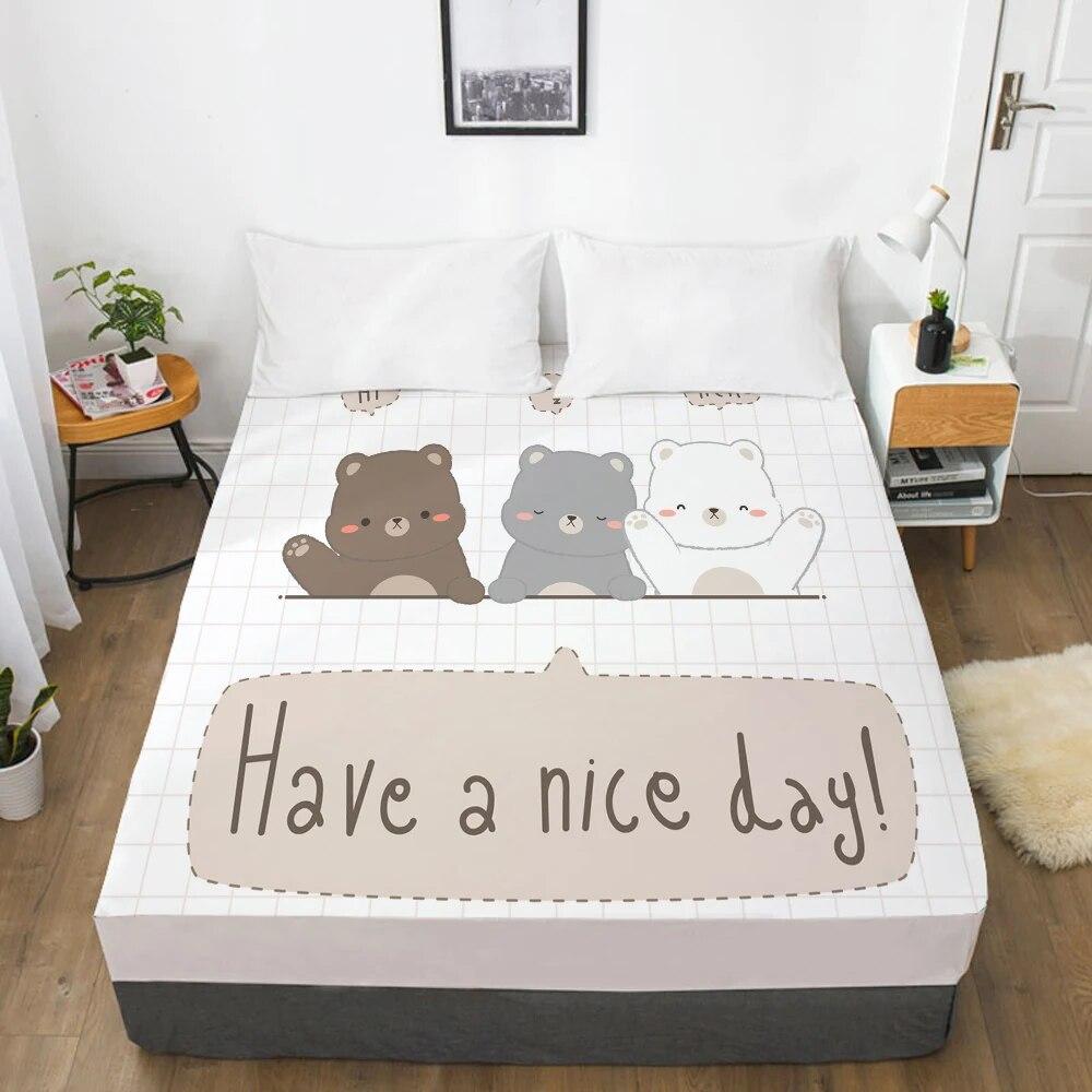 Children Elastic Fitted Sheet Bed Sheet With An Elastic Band Bedding For Kids Baby Child Mattress Cover Single 160x200 Bed Train