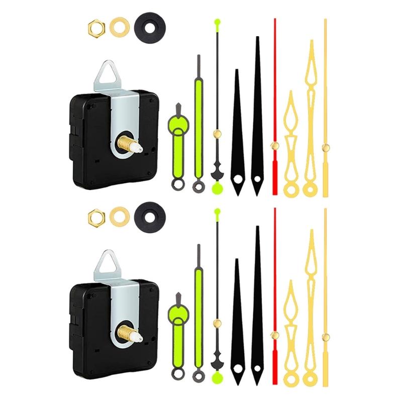 Quartzs DIY Wall Clock Movement Mechanism Battery Operated DIY Repair Parts Replacement with Clock Hands Second Hand