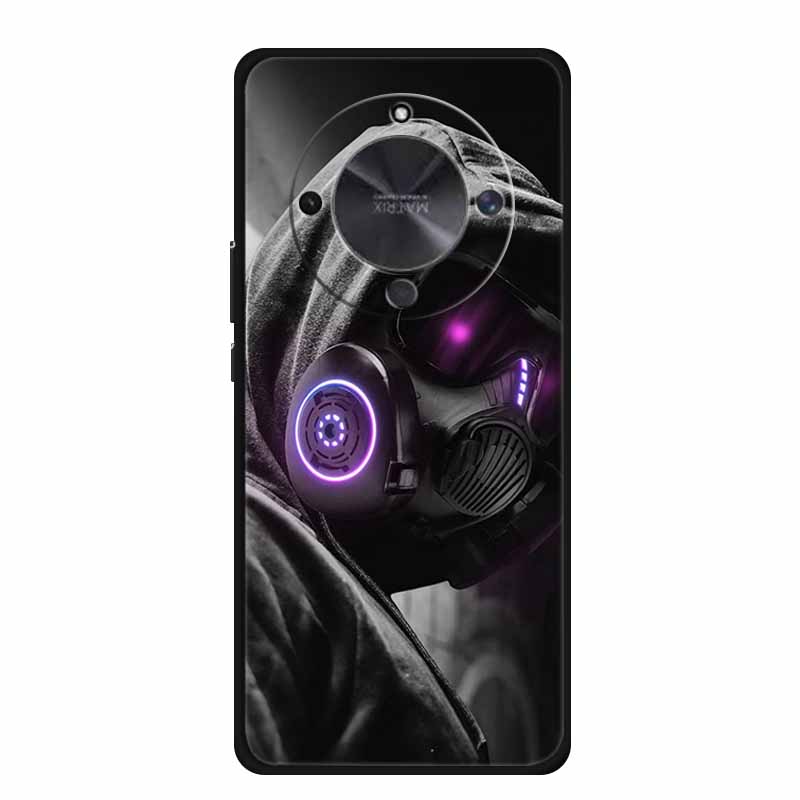 Чехол для телефона для Honor X70 5G 2025 Чехол X 70 Coque Цветы Черный Силикон Мягкая Задняя крышка для Honor X70 Чехлы HonorX70 Funda 6.79"