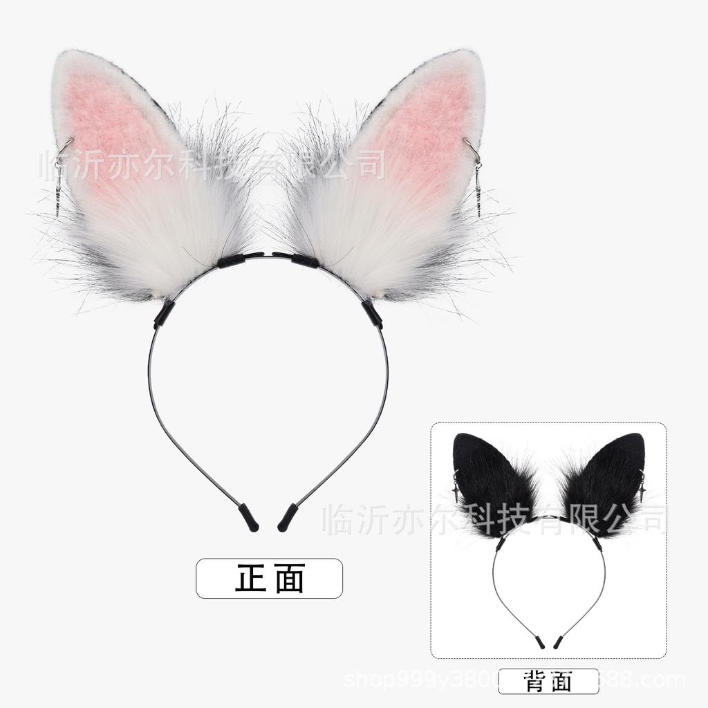 Handmade Simulation Plush Rabbit Ear Headband Headband Cosplay Animal Ear Headband Prop