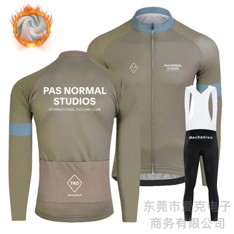 Winter Cycling Jersey Long Sleeve Thermal Windproof Bike Wear Men Women