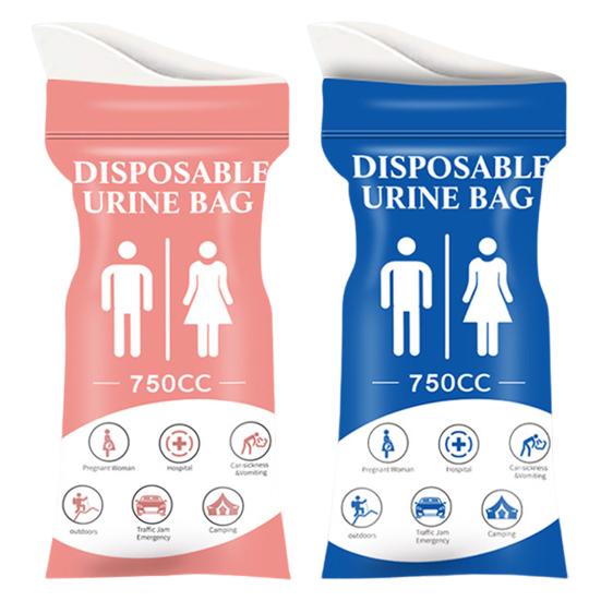 4Pcs 750CC Disposable Urine Bag Leakproof Portable Travel Self-Driving Car Tour Traffic Jam Camping Men Women Pee Vomit Emergency Pouch