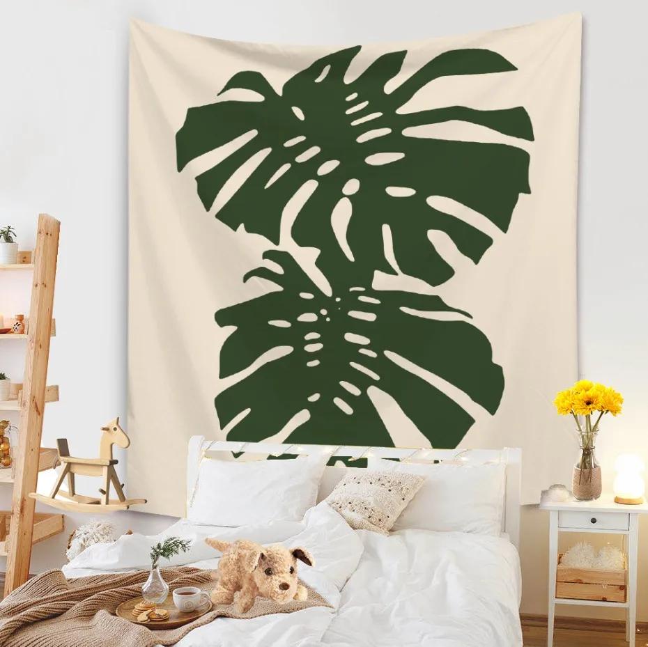 Гобелен для гостиной, фоновая роспись, пляжный коврик, украшение для дома, простой и свежий персонаж, настенный