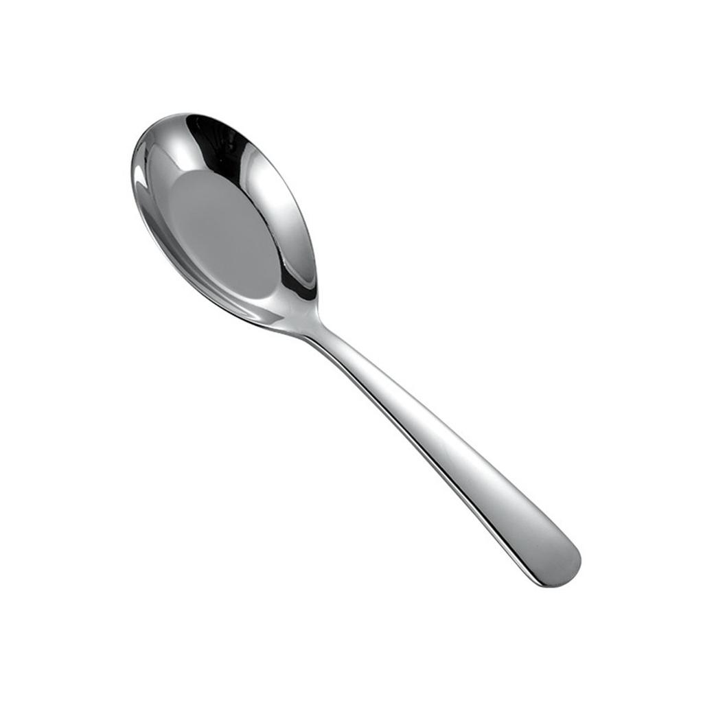 Home Cooking Stainless Steel Kitchen Soup Spoon Flatware Dinner Scoop Tableware