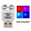 RXZ 1PC car mini usb led Atmosphere Light For Party Ambient Automotive Portable Plug and Play  Car Decorative Interior Lamp 12V