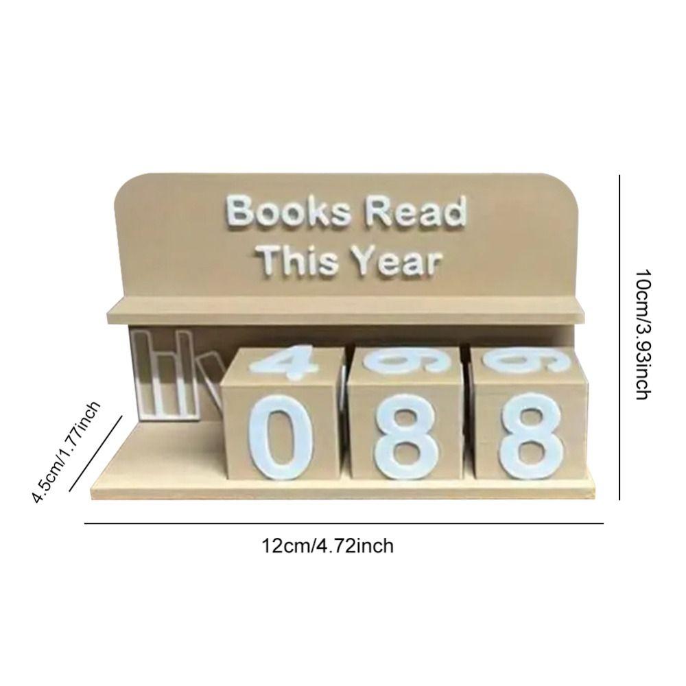 Wear Resist 3D Book Read Counter 3D Printed Reading Log New Bookshelf Counter  Librarian Desk