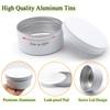 Wopanxye 6 упаковок по 5 унций, белая алюминиевая банка, косметический крем, тени для век, мазь, блеск для губ, чайная свеча, многоразовый контейнер, банки для краски, алюминиевая банка