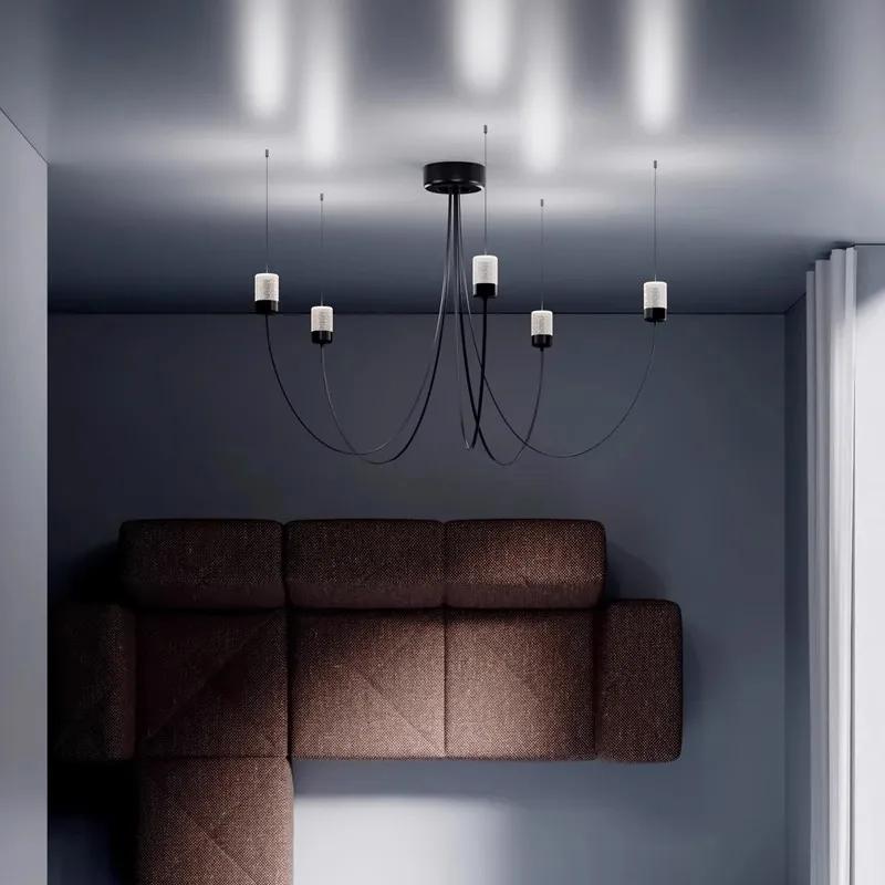Nordic Gravity Chandelier Современная светодиодная подвесная лампа для гостиной, для вестибюля, лестницы, лофта, креативной столовой