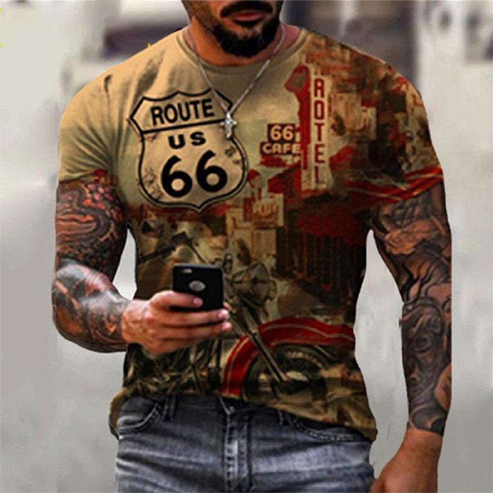 Летняя Мода Мужская 66 Способов 3D Печать Персонализированное Искусство Повседневная Удобная Футболка