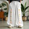 Мужские повседневные свободные брюки с принтом и эластичной талией, длинные брюки с широкими штанинами
