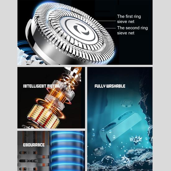 Double-head Mini Electric Shaver USB Rechargeable Waterproof Portable Travel Wet Dry Shaving Razor Men