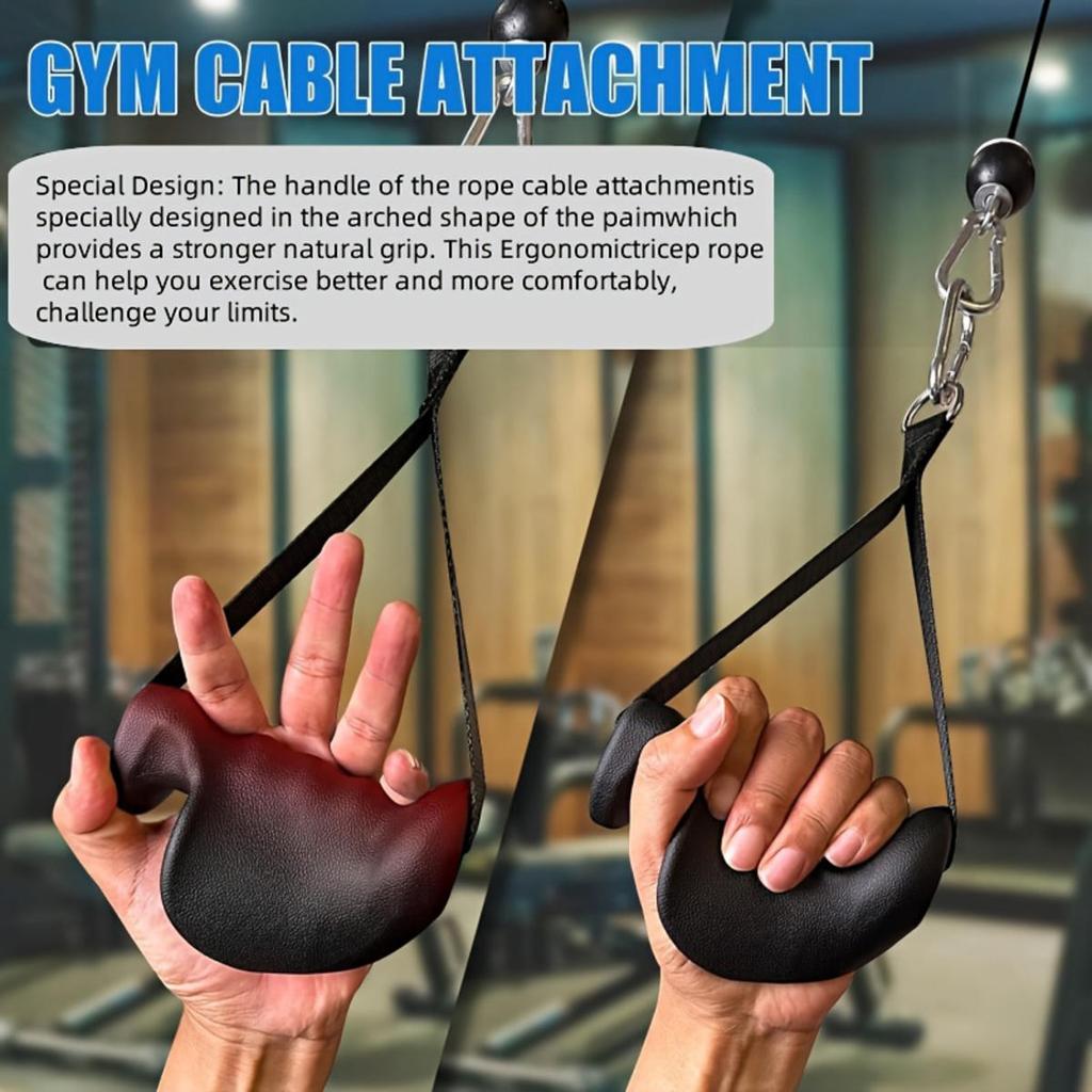 Fitness Lat Pull Down Bar  Grip Pulley Cable Machine Attachments Gym Weight Lifting Rope Handle Wrist Workout Equipment