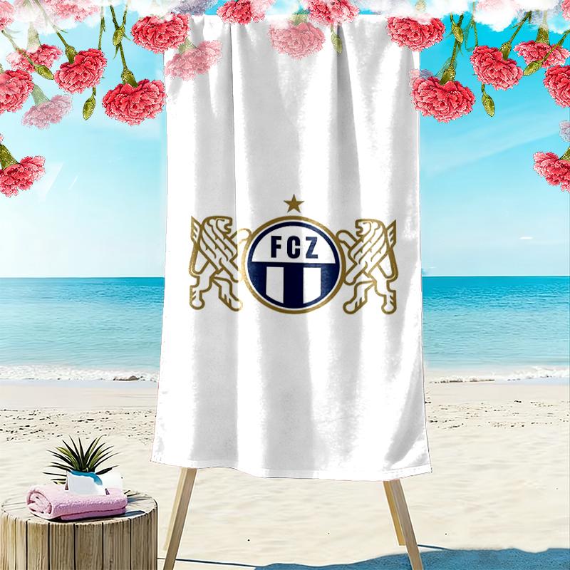 Fc Zrich Print Beach Towel, Large Soft Quick Dry Towel for Beach Camping Swimming