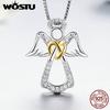 925 Sterling Silver Guardian Angel Chokers Necklaces for Women