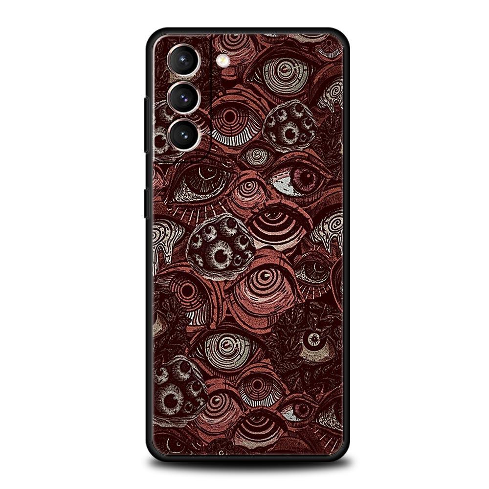 Чехол для телефона для Samsung Galaxy S26 S25 S24 S23 S22 S20 S21 FE Ultra Plus S25 Edge Мягкий ТПУ Чехлы Модный Крутой Глаза Креативный