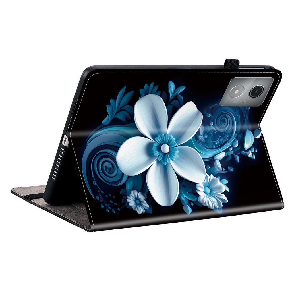 Кожаный чехол для Lenovo Tab K11 Plus/M11 Plus/Xiaoxin Pad Plus (2024) Чехол-подставка с принтом и слотами для карт