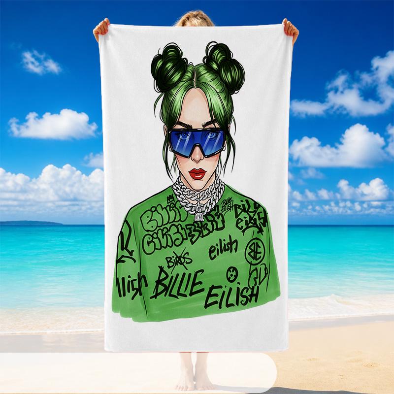 Billie Eilish Beach Towel, Soft Large Absorbent Towel For Beach Swimming Pool Travel Vacation