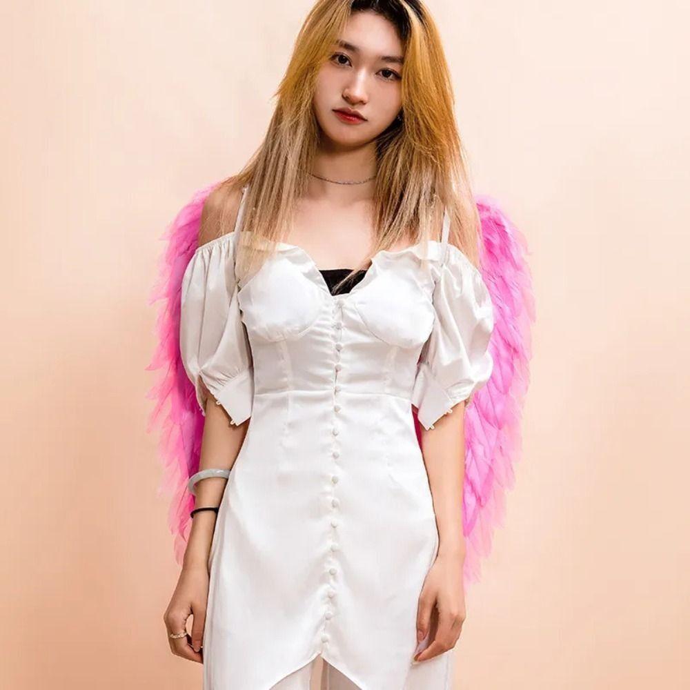Black Cosplay Little Wings White Angel Wings Creative Feather Wings  Adult