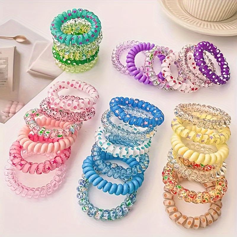 25Pcs Colored Phone Line Headband, Simple and Versatile Hair Accessories, a Small Gift for Girls.