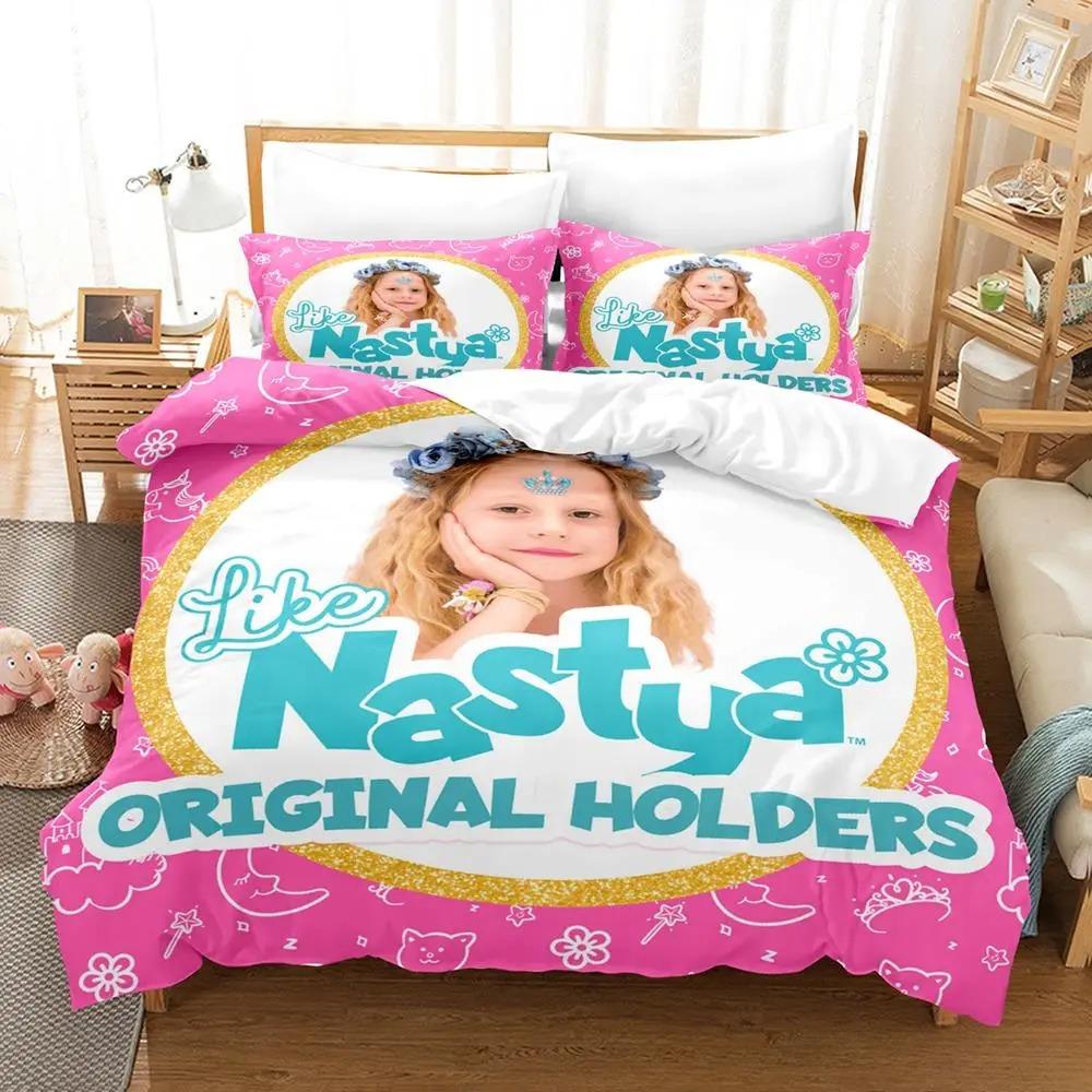 Like Nastya Bedding Set Single Twin Full Queen King Size Bed Set Aldult Kid Bedroom Duvet Cover Sets 3D Anime