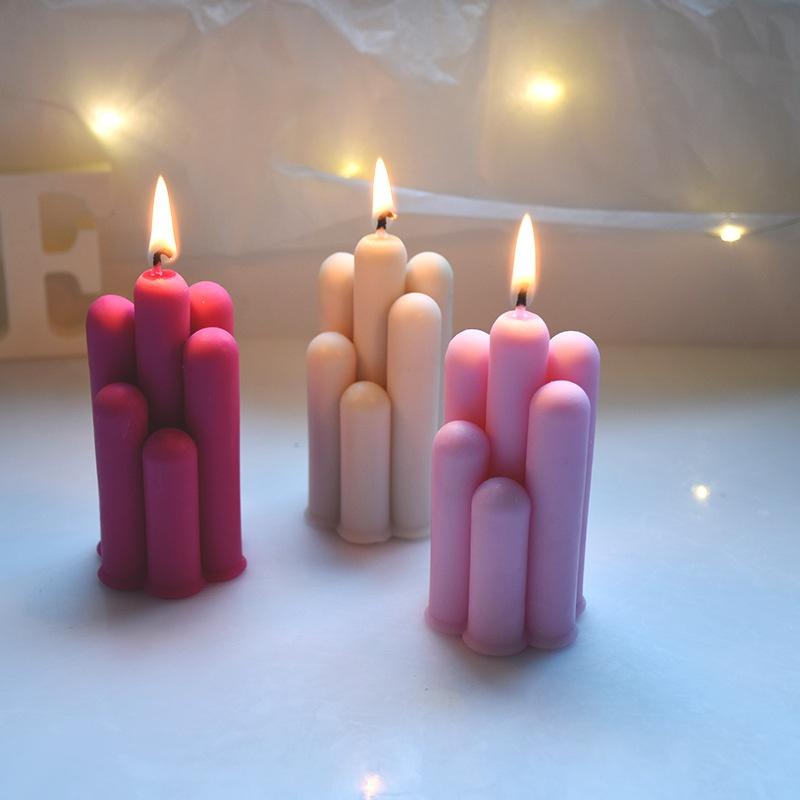 7 неправильных цилиндрических силиконовых форм «сделай сам», формы ароматических свечей, изготовление украшений мебели, силиконовые формы