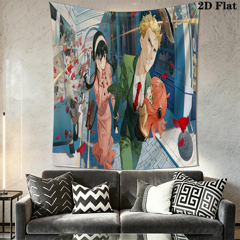 Anime Character Tapestry Wall Decorative Art Bedroom Room Dorm Tapestry Wallmounted Fashion Print Wall Covering Decoration Work Of Art Wall Decoration