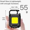 Mini LED Flashlight Multifunctional EDC Keychain Light Double COB Lights Rechargeable Work Lights Magnetic Camping Fishing Light